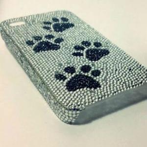 Dog Paws Bling Case Custom Rhinestone Case Cell..